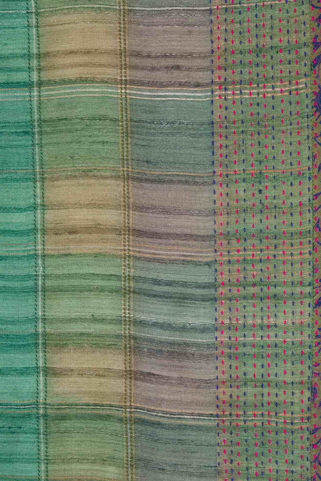 Green Tussar Silk Saree