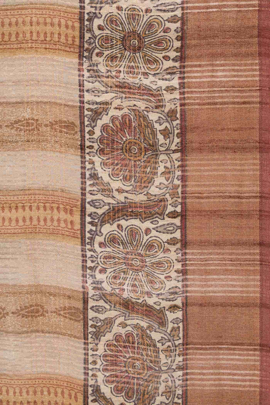 Grey Tussar Silk Saree