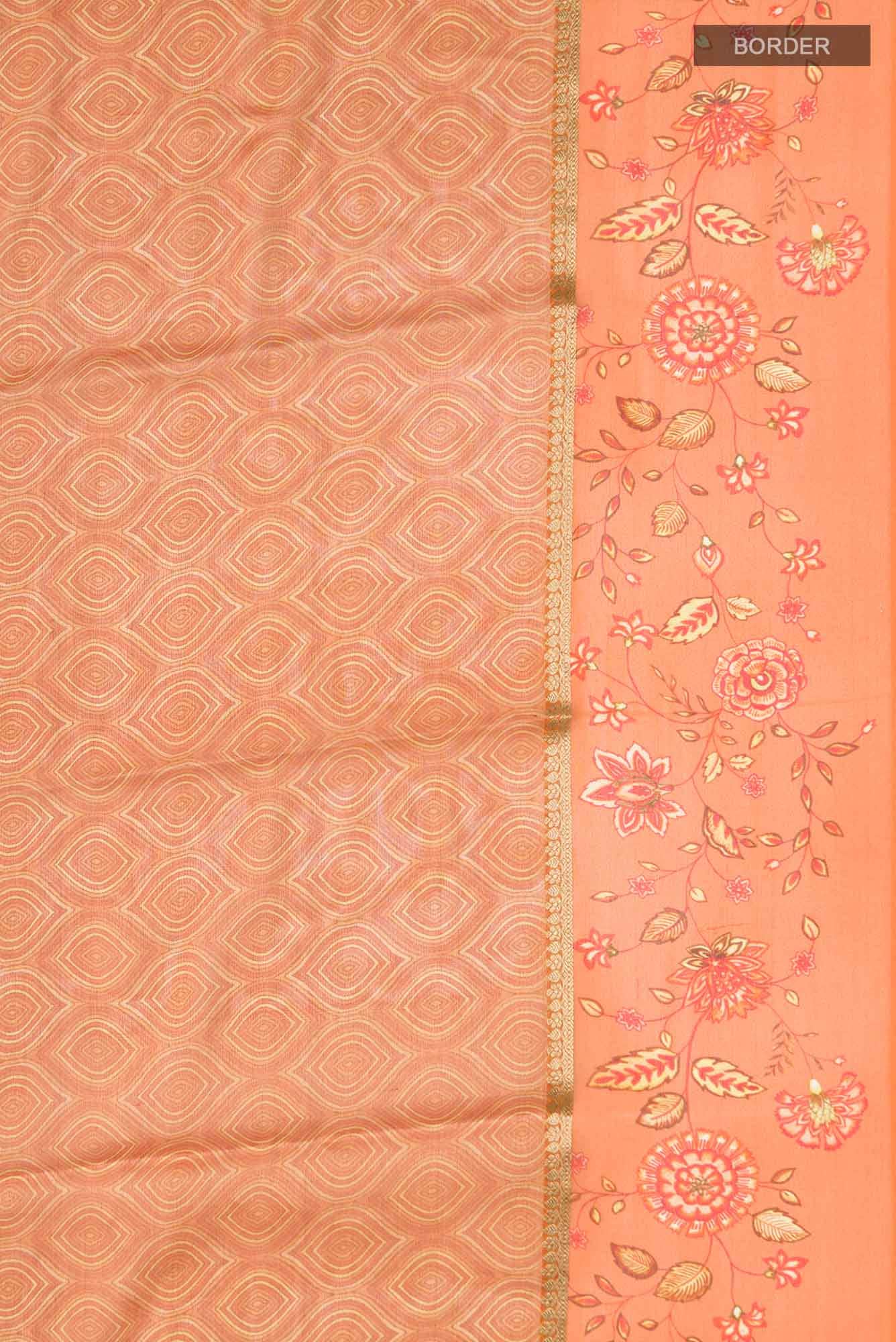 Orange Mysore Georgette Saree
