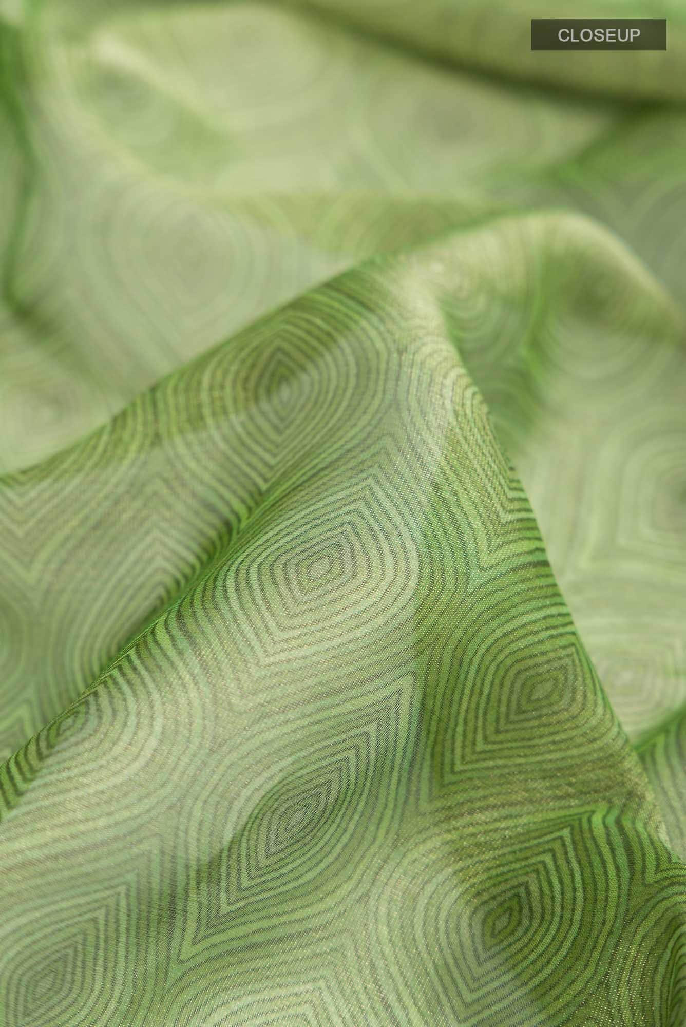 Green Mysore Georgette Saree