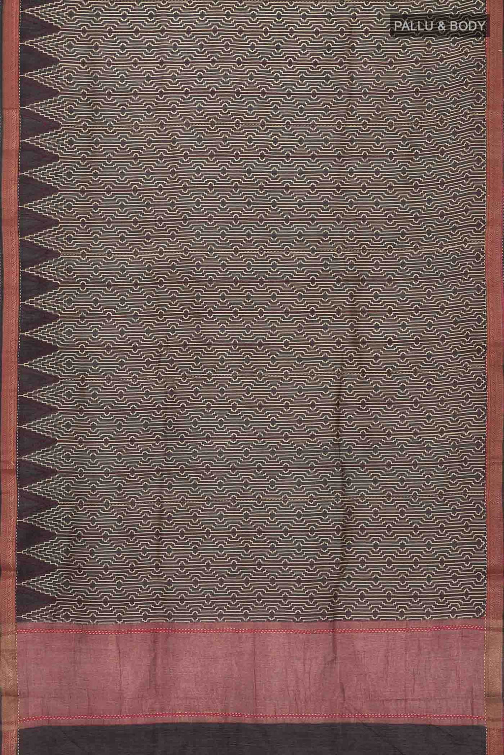 Black Tussar Silk Saree