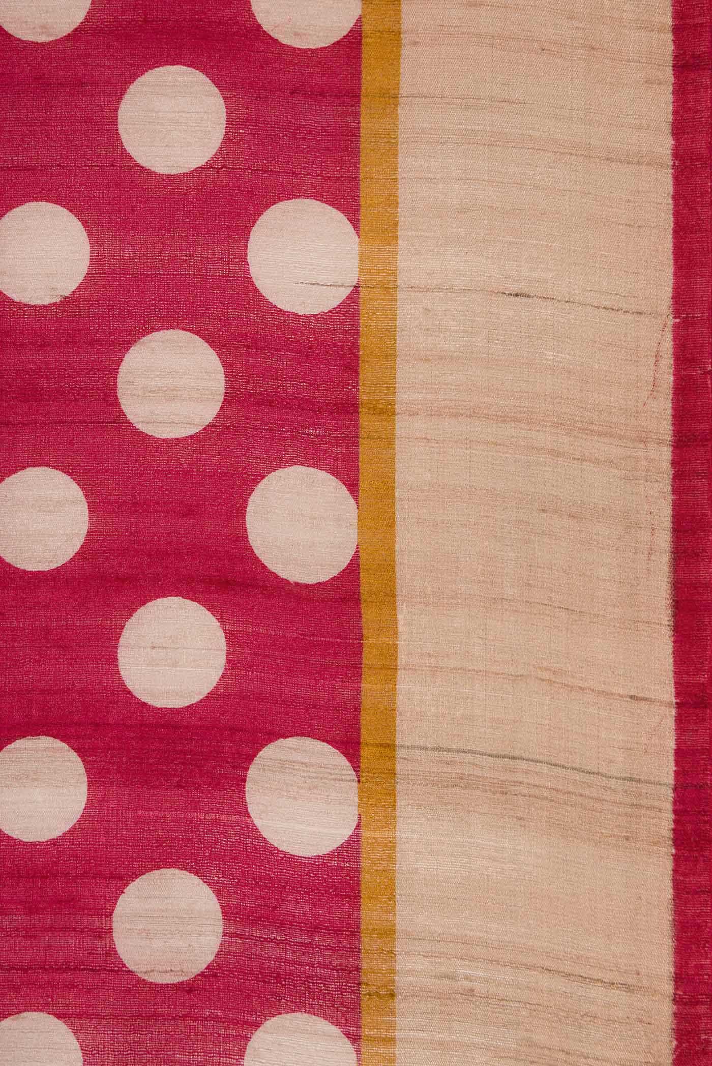 Maroon Tussar Silk Saree