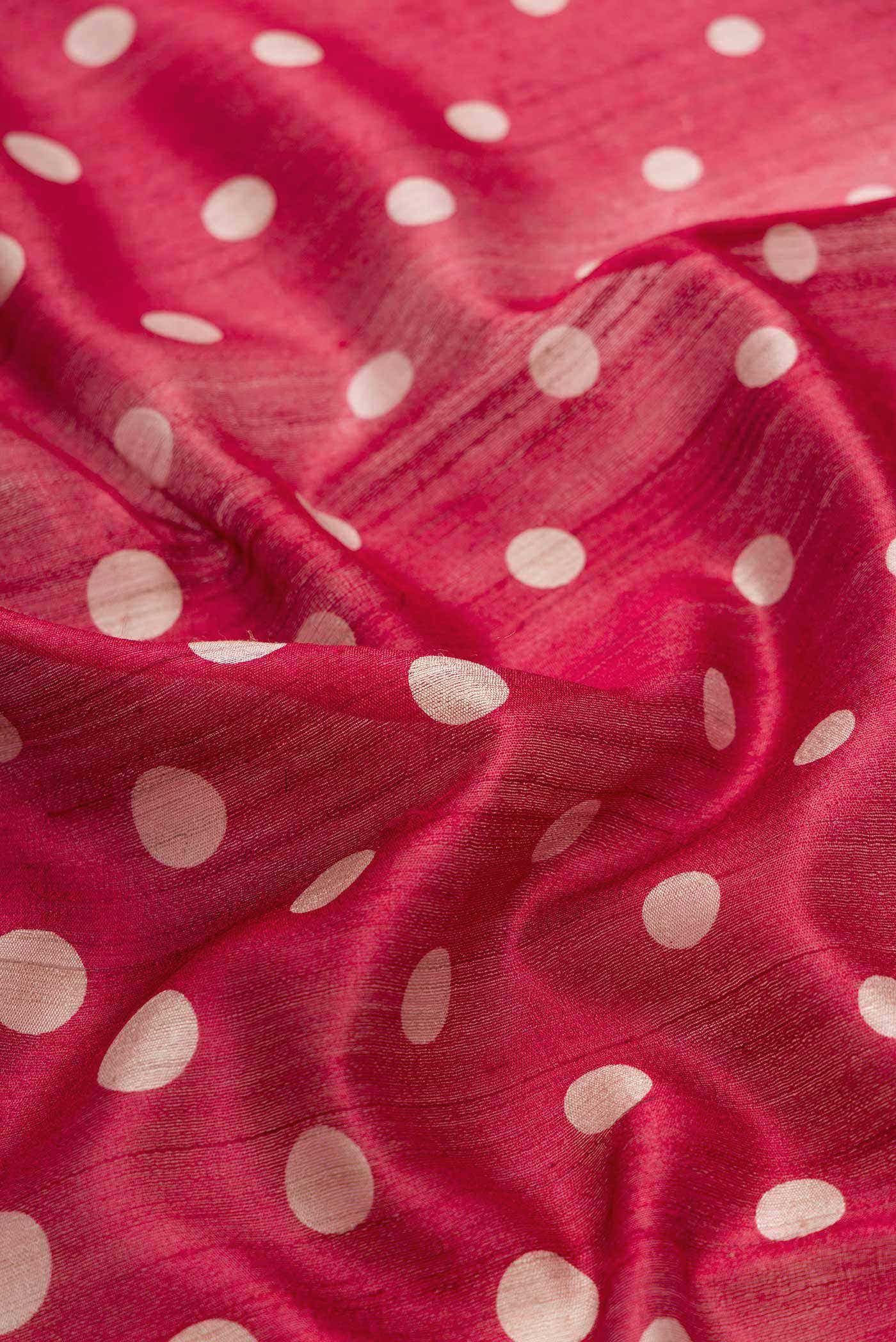 Maroon Tussar Silk Saree