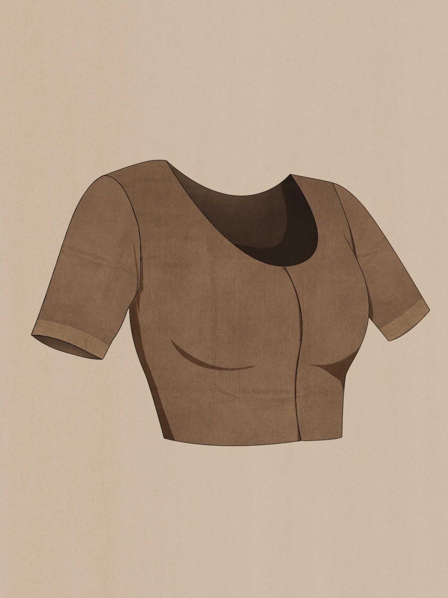 Brown Bhagalpuri Tussar Silk Saree