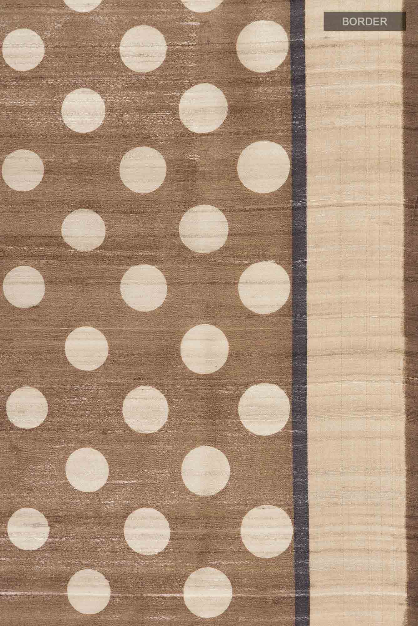 Brown Bhagalpuri Tussar Silk Saree