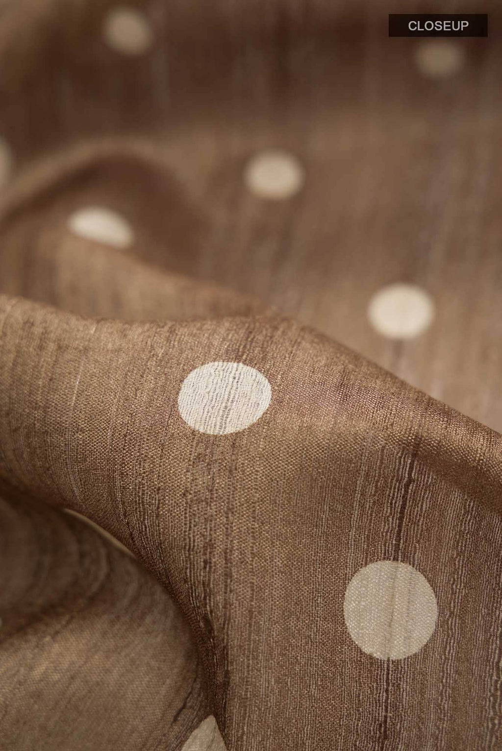 Brown Bhagalpuri Tussar Silk Saree