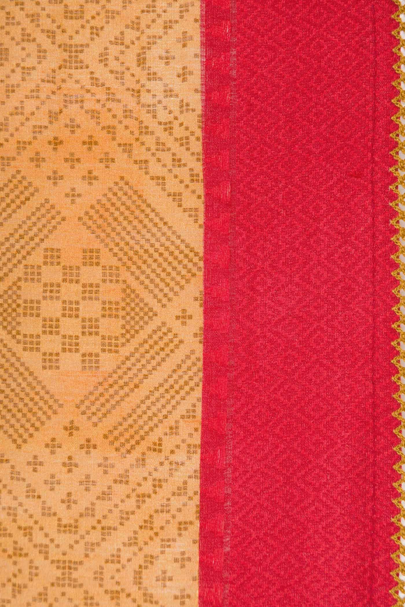 Mustard Tussar Silk Saree