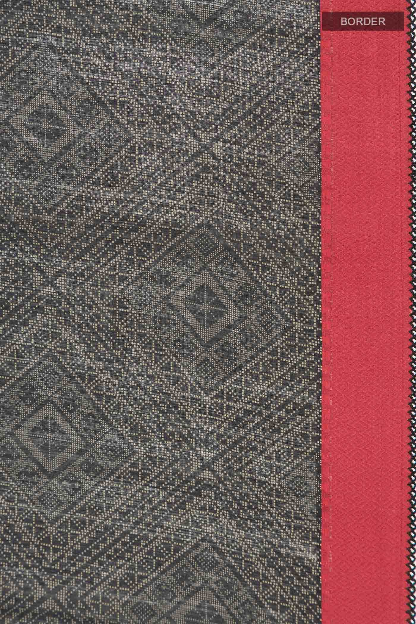Black Bhagalpuri Tussar Silk Saree