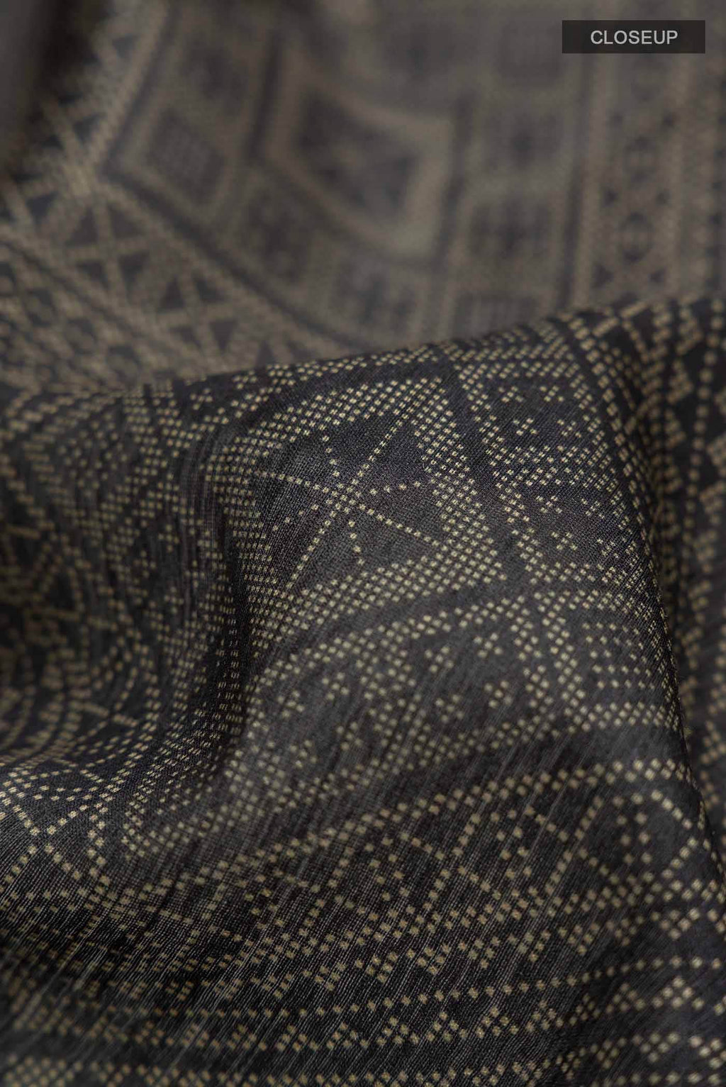 Black Bhagalpuri Tussar Silk Saree