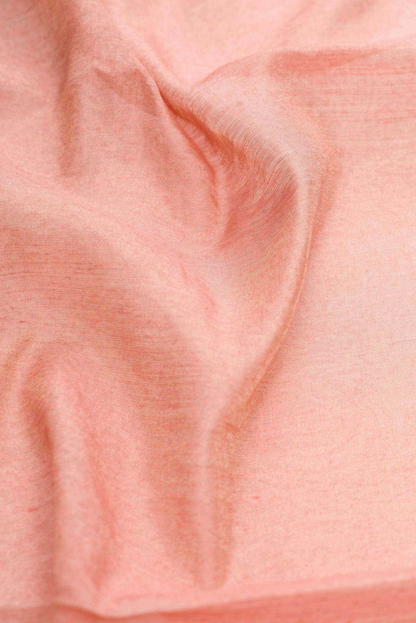 Pink Tussar Silk Saree