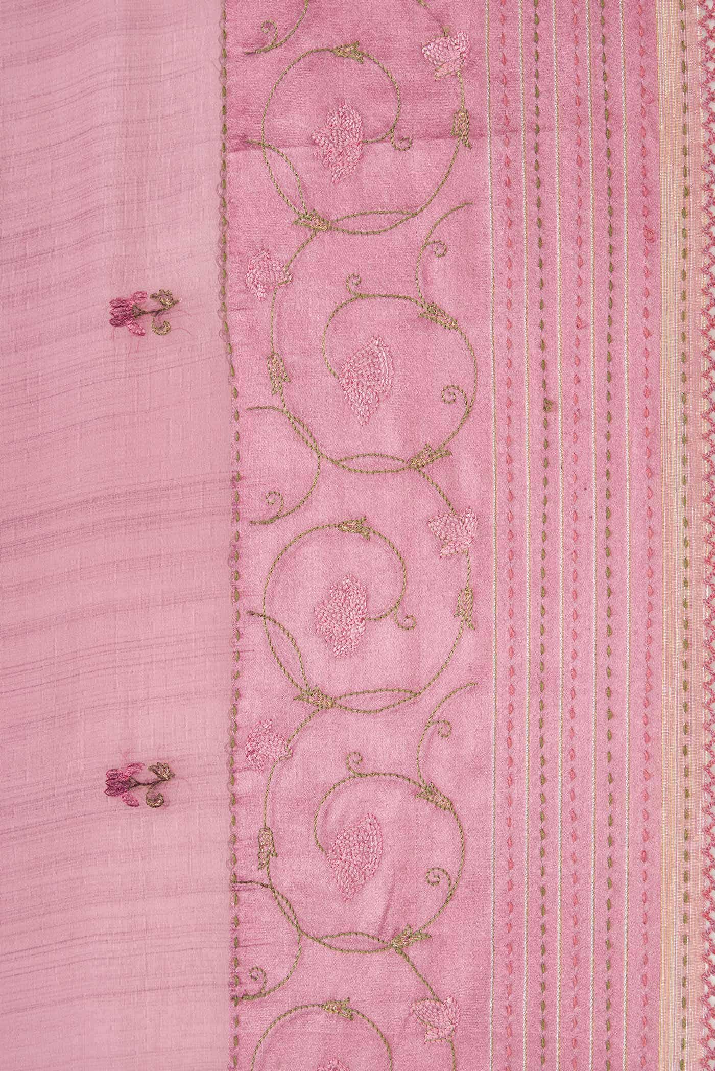 Lavender Dual Tone Mysore Georgette Saree