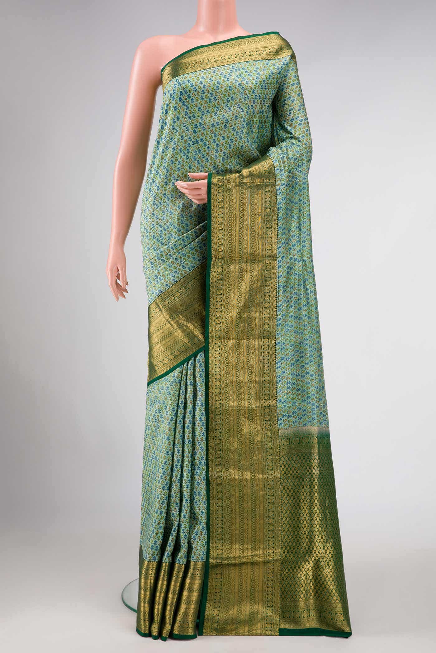 Light Green Kanchipuram Silk Saree