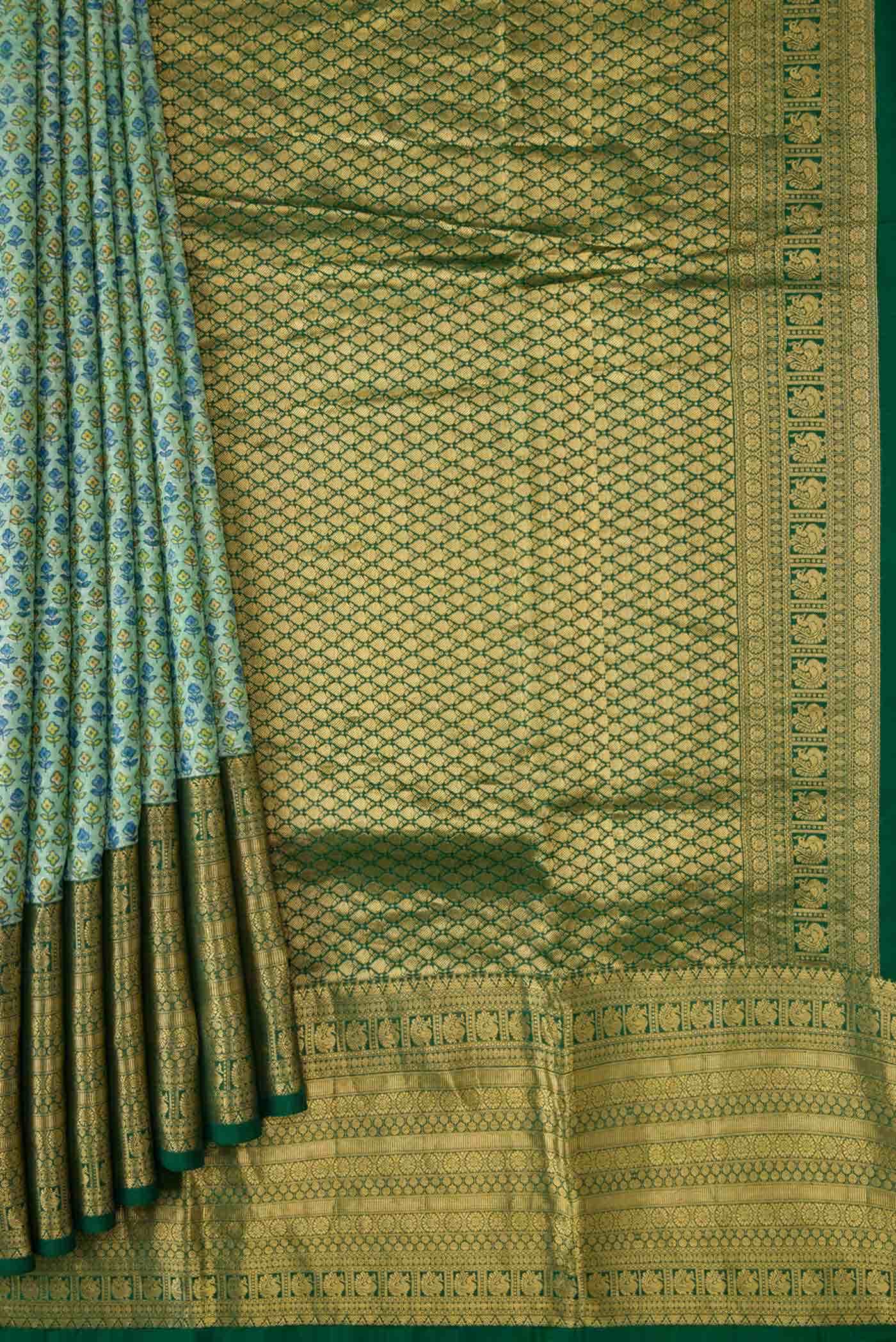 Light Green Kanchipuram Silk Saree