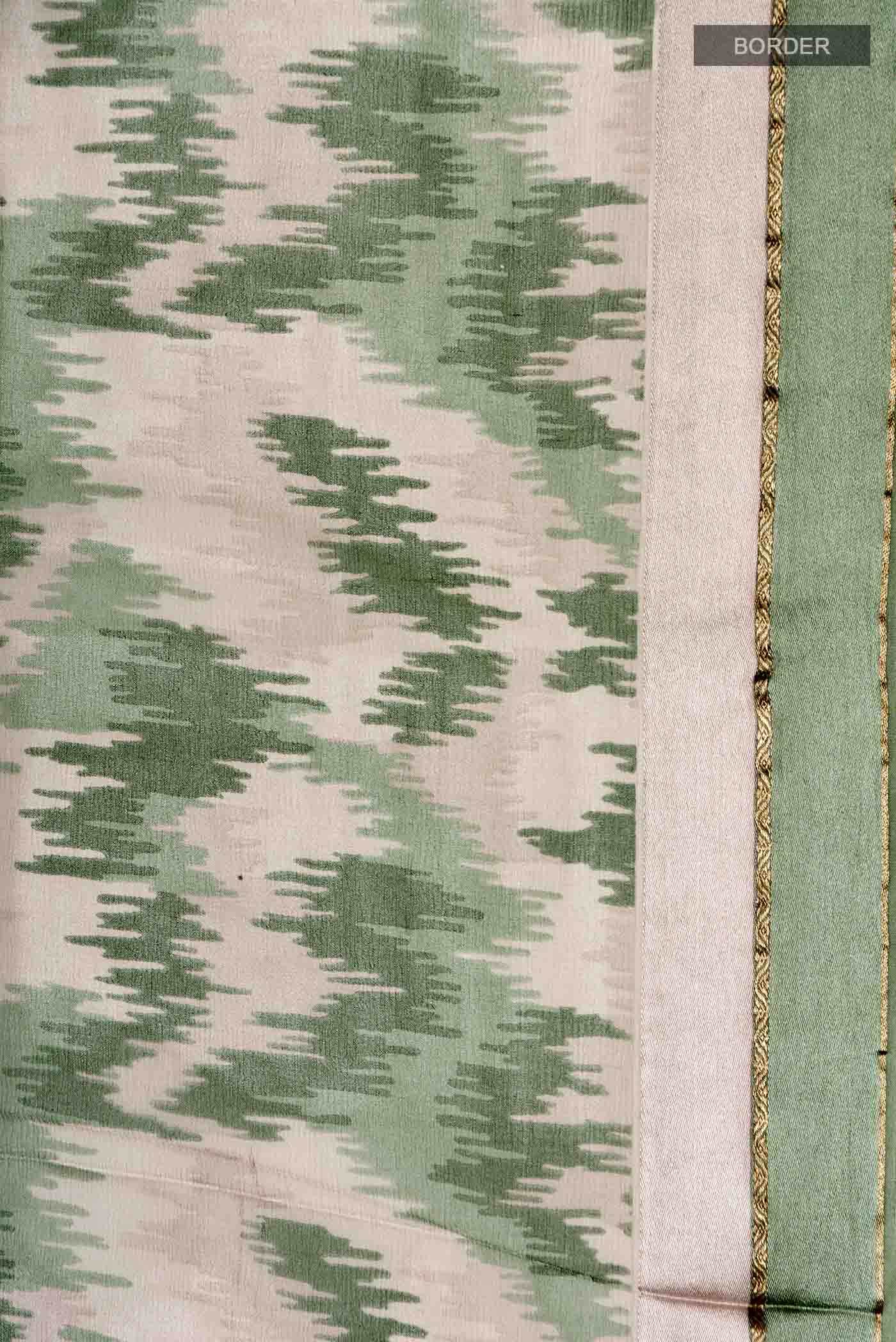 Grey Mysore Chiffon Saree