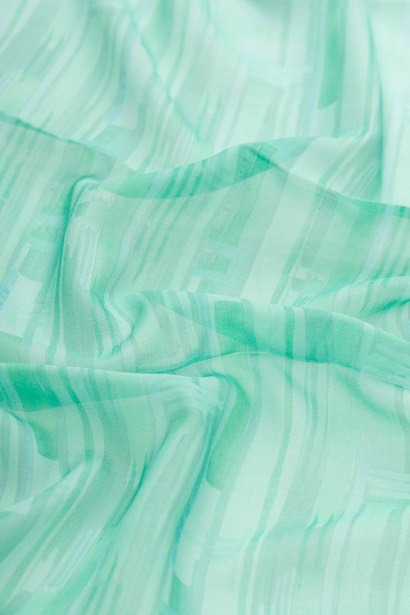 Light Green Mysore Georgette Saree
