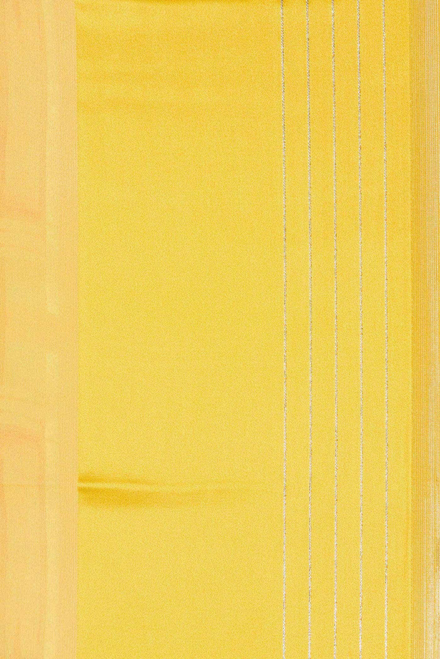 Yellow Mysore Georgette Saree