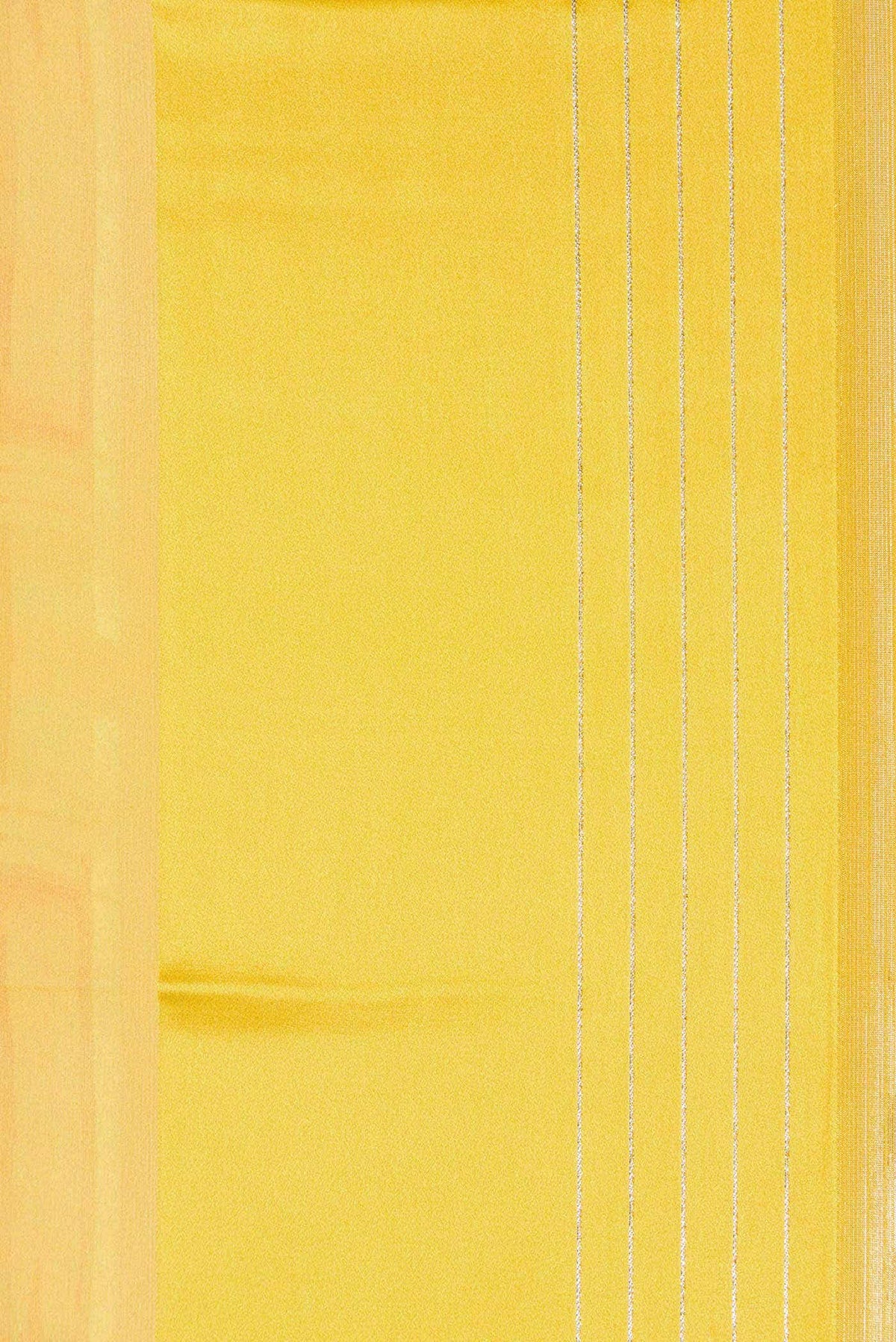 Yellow Mysore Georgette Saree