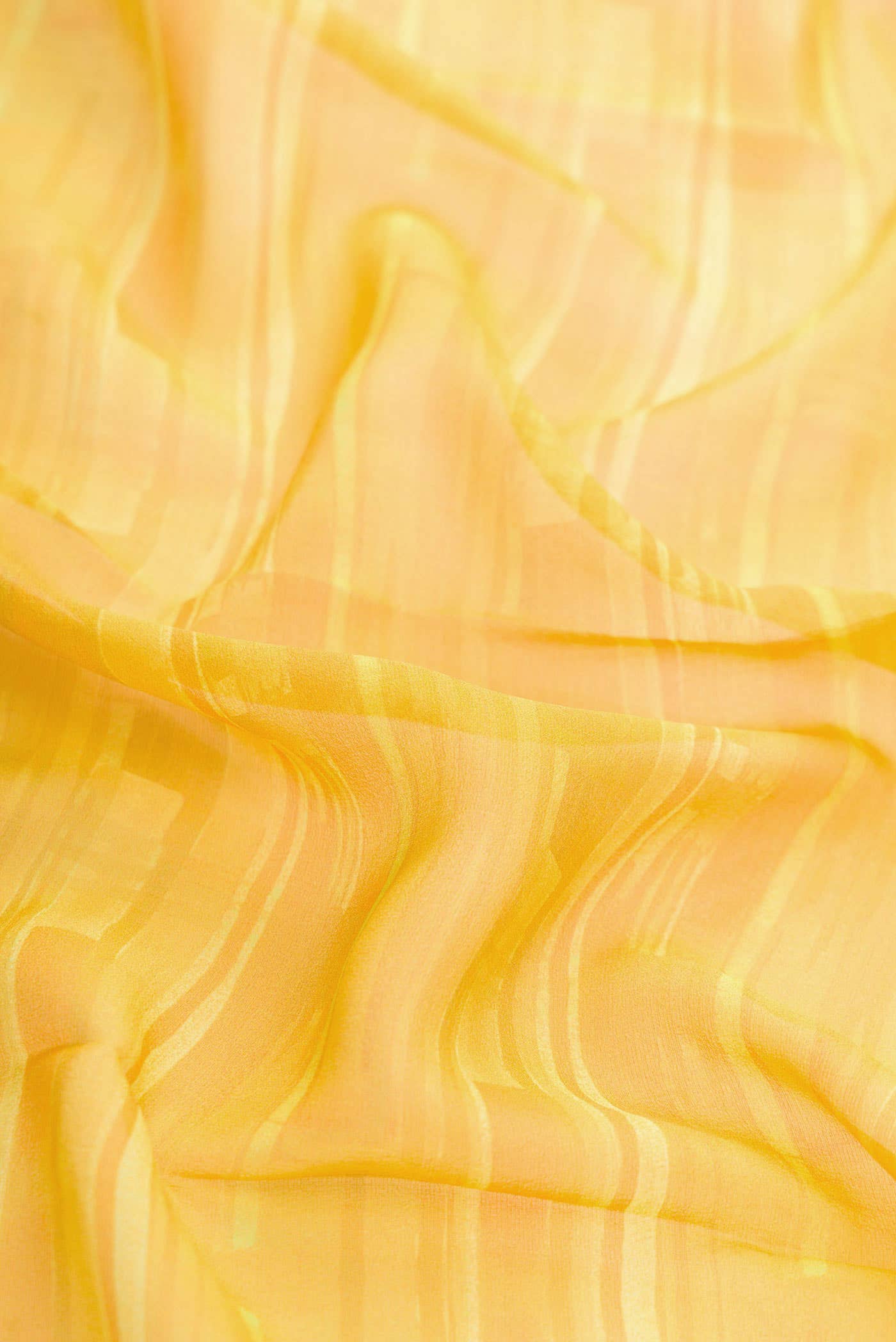 Yellow Mysore Georgette Saree