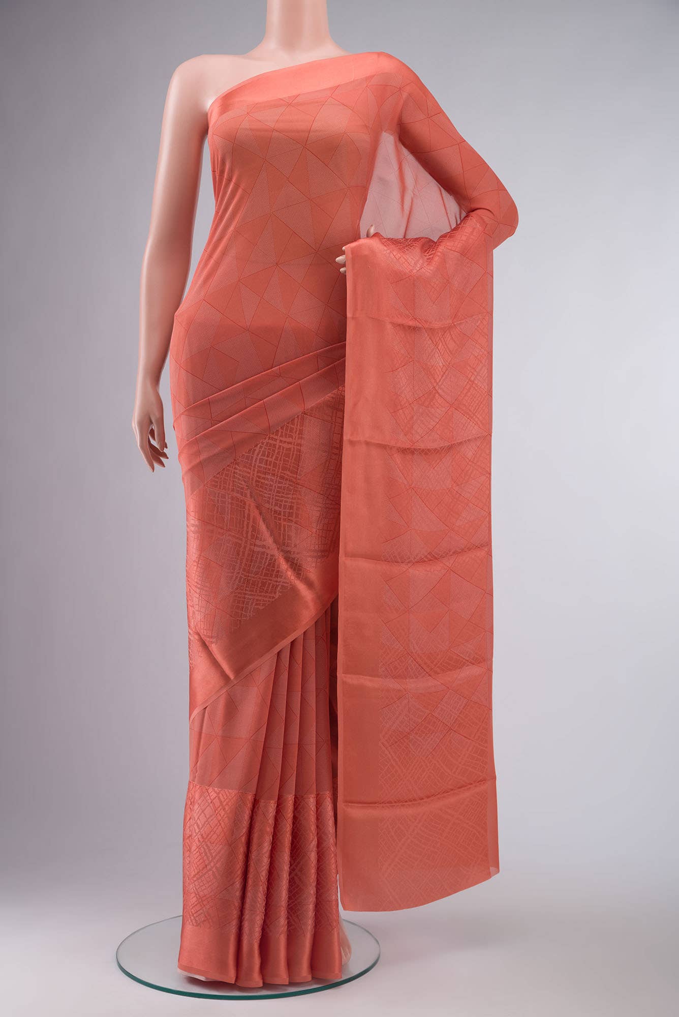 Orange Georgette Saree