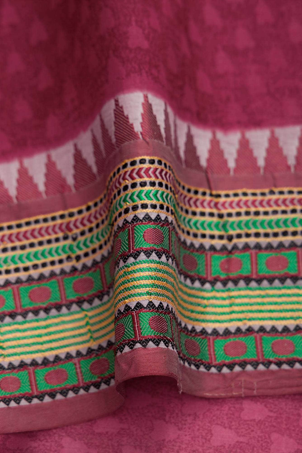 Dark Mauve Dual Tone Tussar Silk Saree