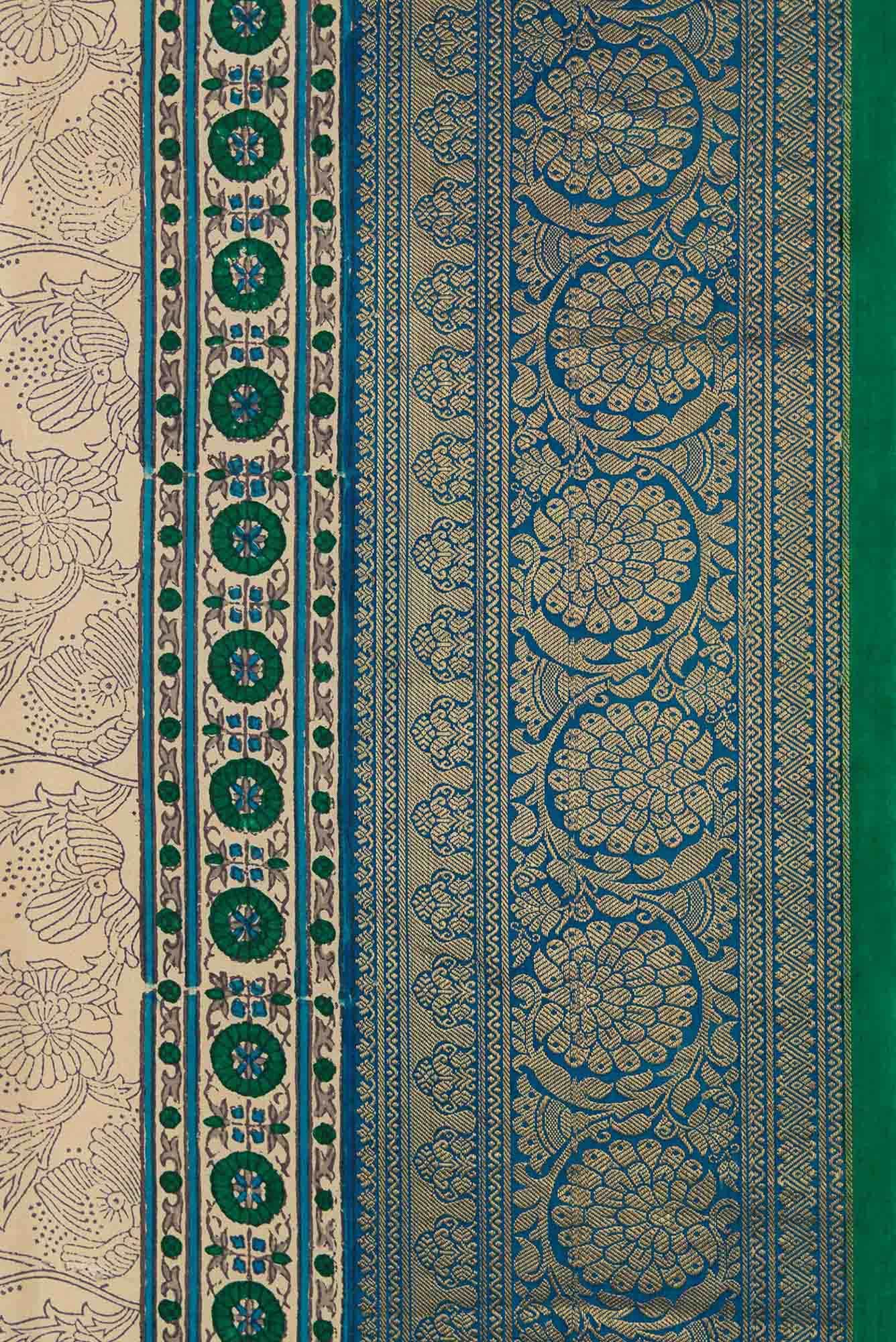 Sandal Dual Tone Kanchipuram Silk Saree