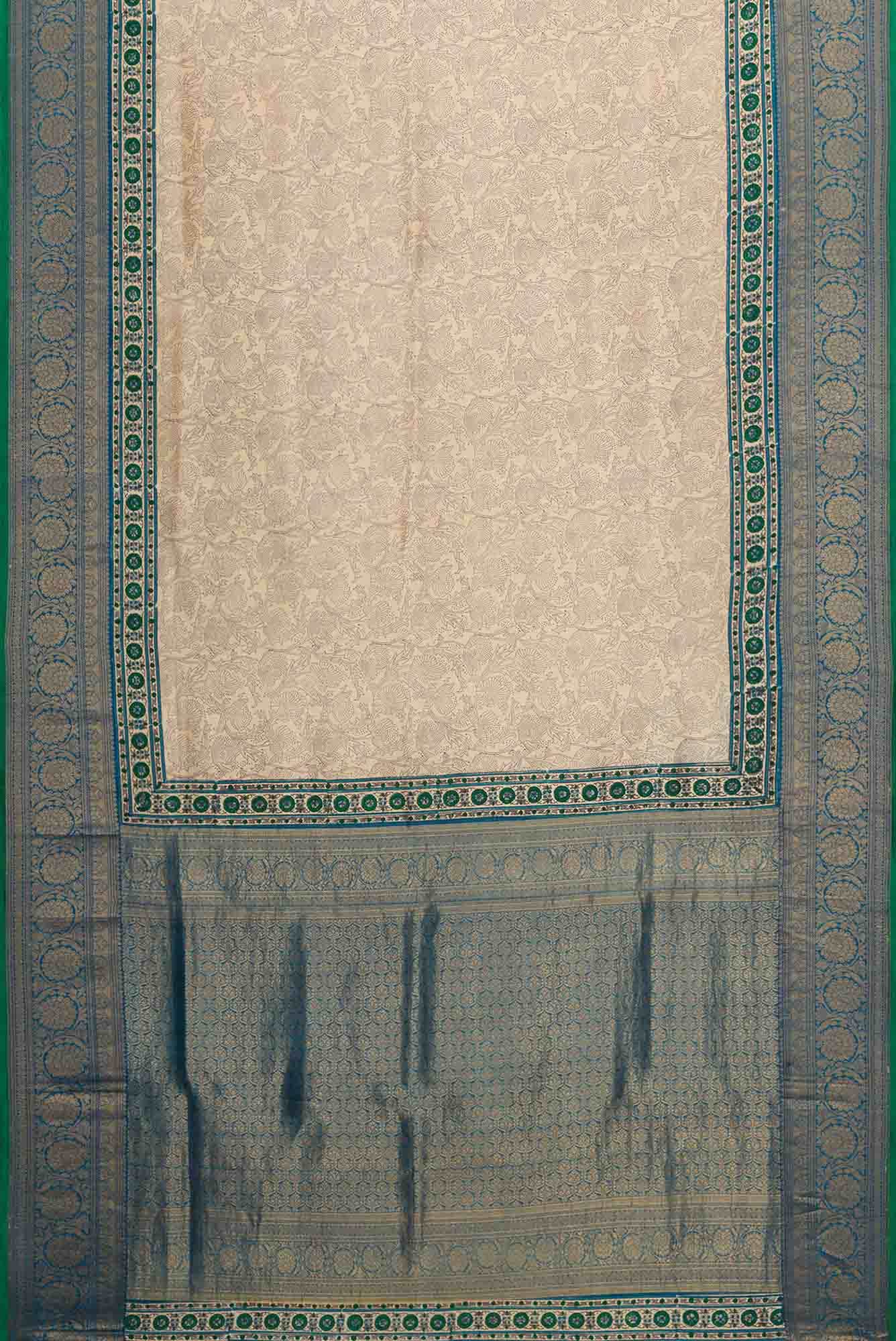 Sandal Dual Tone Kanchipuram Silk Saree