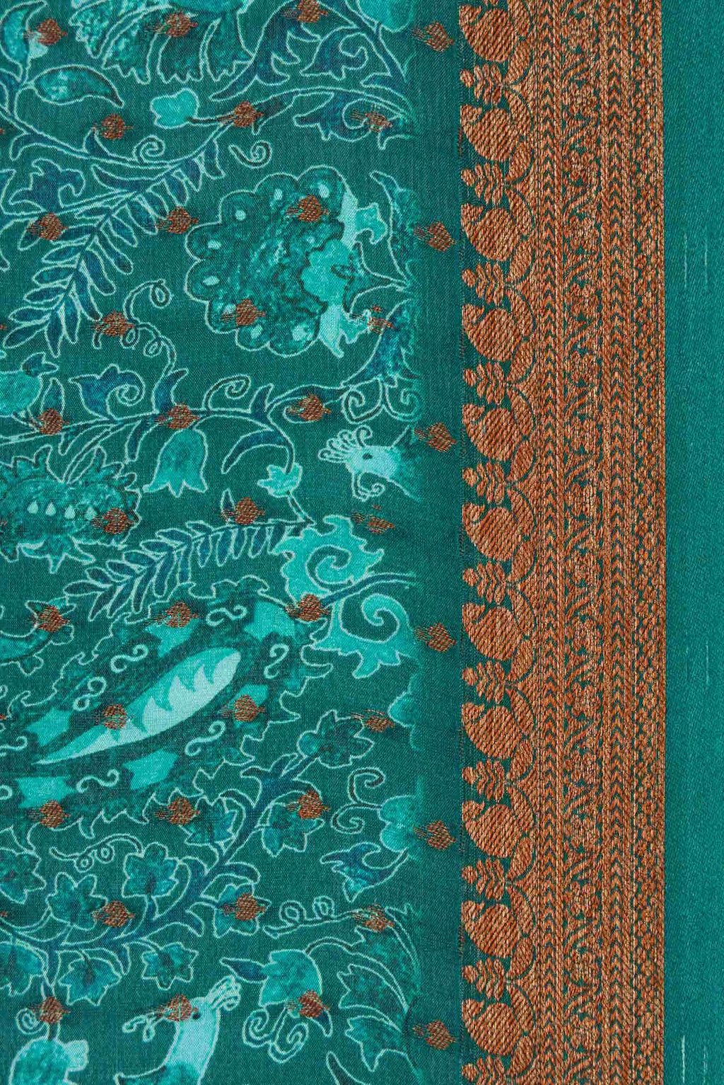 Green Mysore Crepe Saree