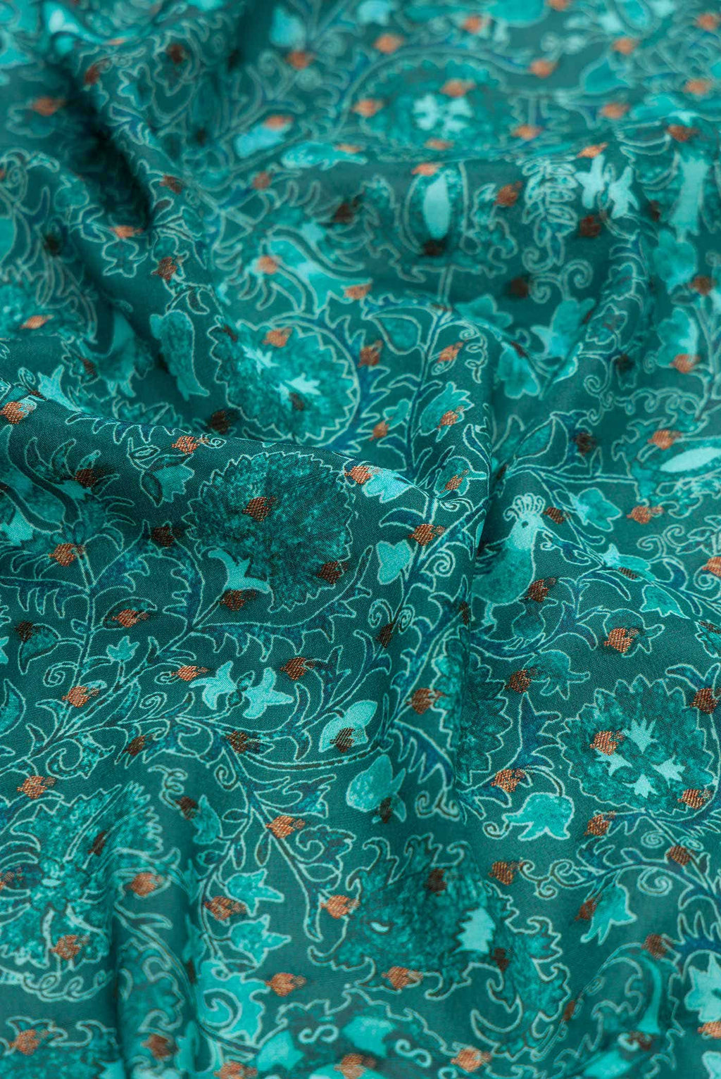 Green Mysore Crepe Saree
