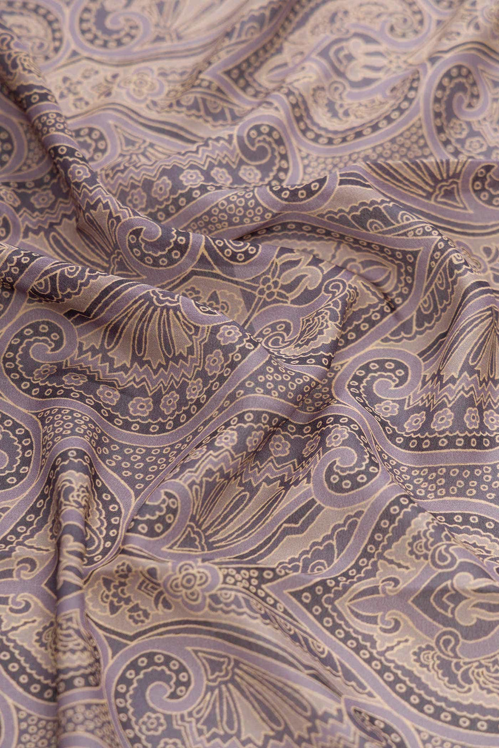 Brown Mysore Crepe Saree
