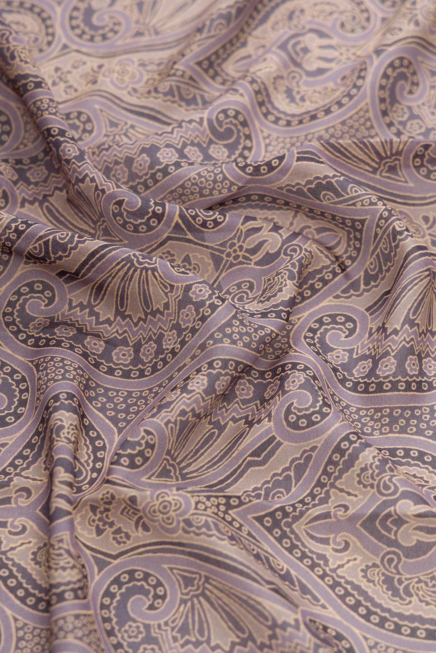 Brown Mysore Crepe Saree