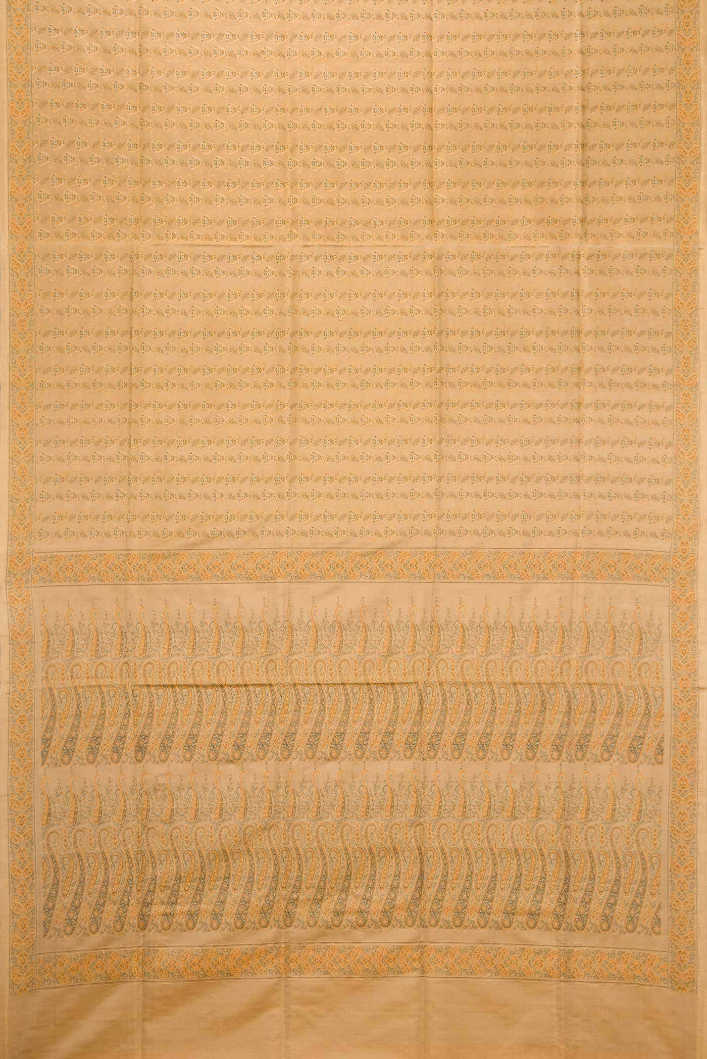 Dark Beige Banarasi Silk Saree
