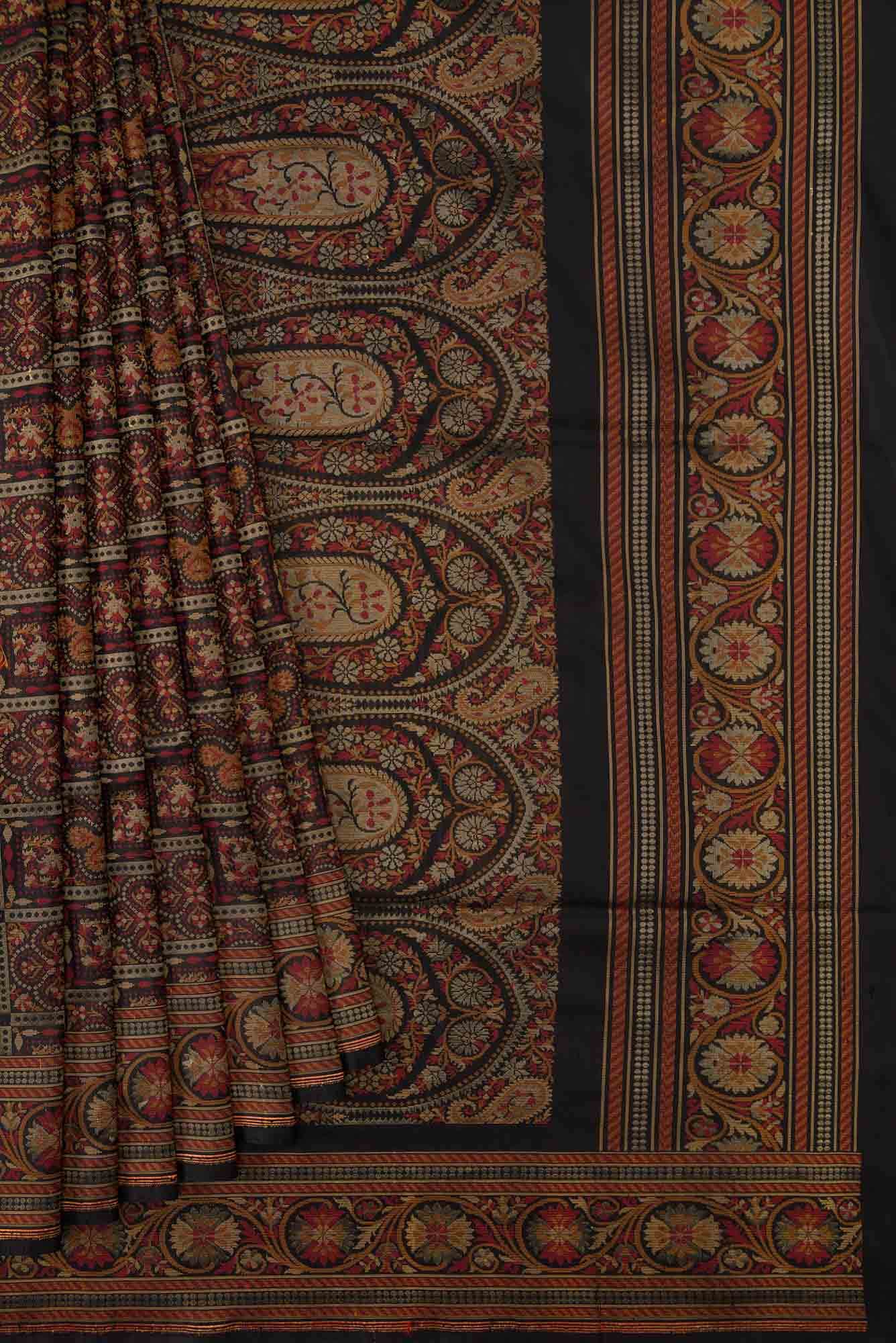 Black Dual Tone Banarasi Silk Saree