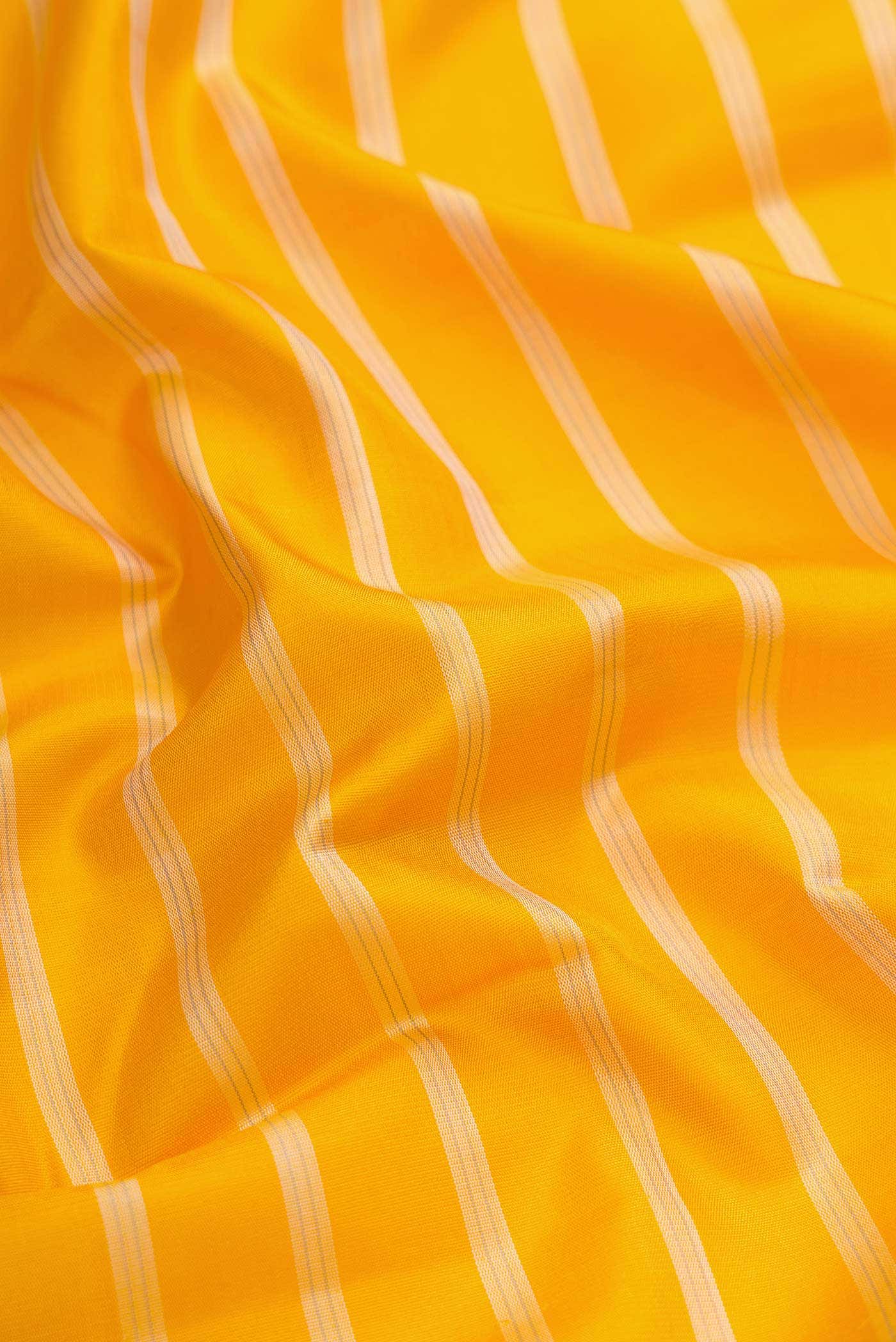 Pure Silk Pure Zari Yellow Dual Tone Kanchipuram Saree