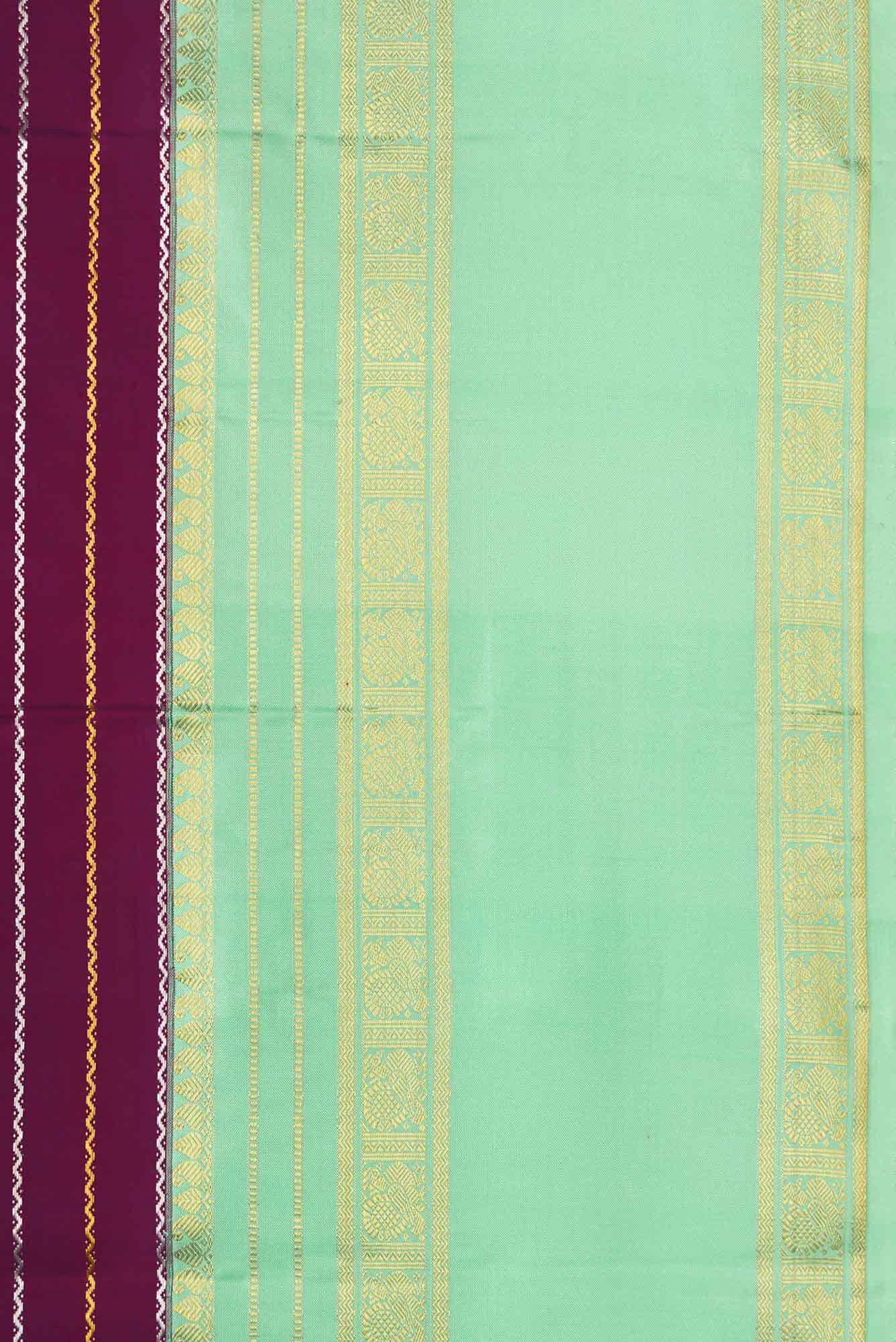 Magenta Dual Tone Kanchipuram Silk Saree