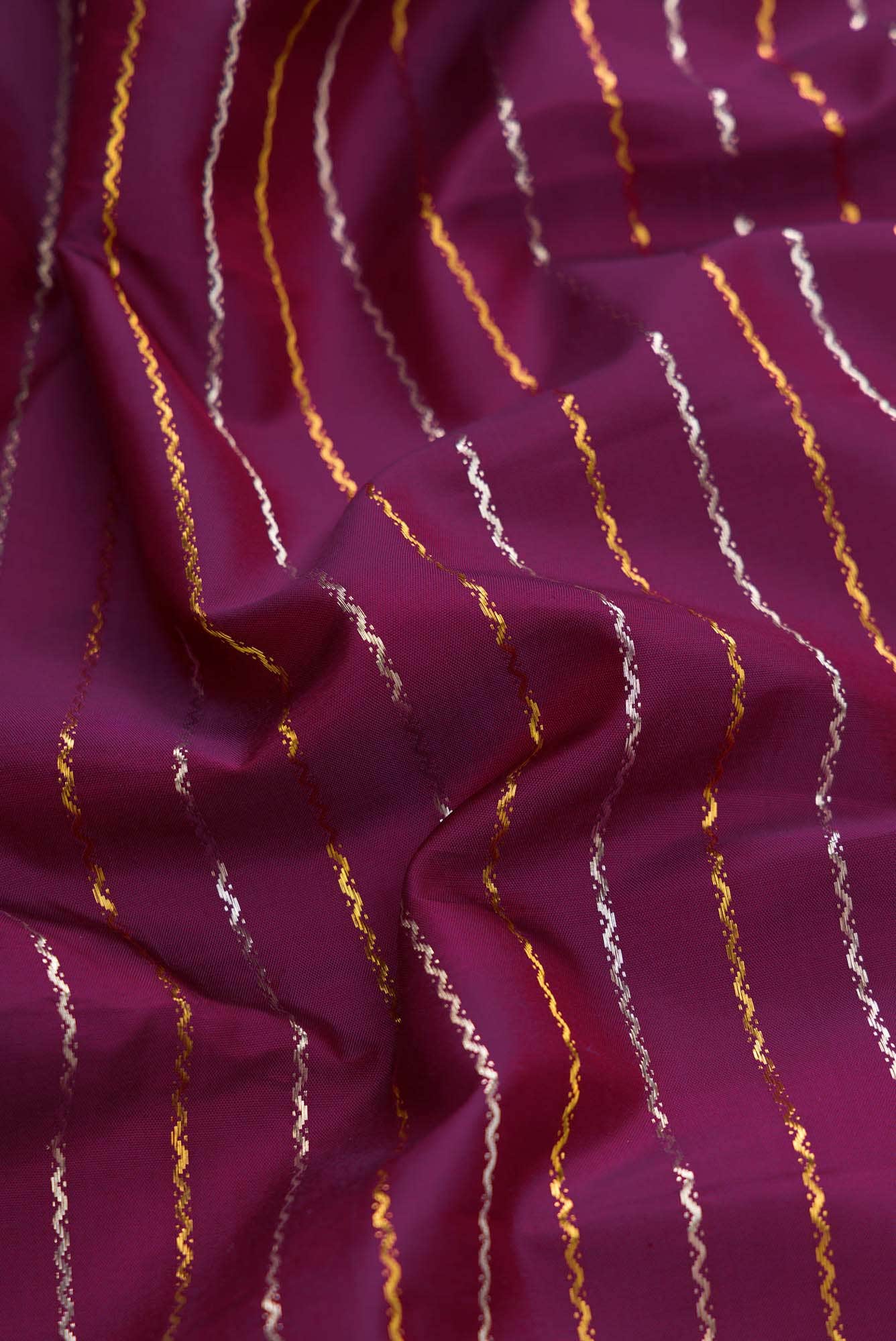 Magenta Dual Tone Kanchipuram Silk Saree