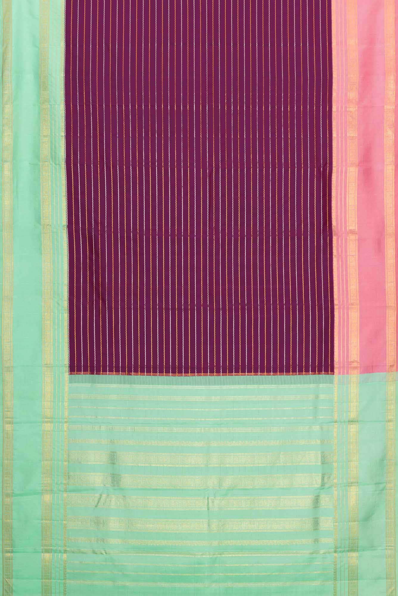 Magenta Dual Tone Kanchipuram Silk Saree