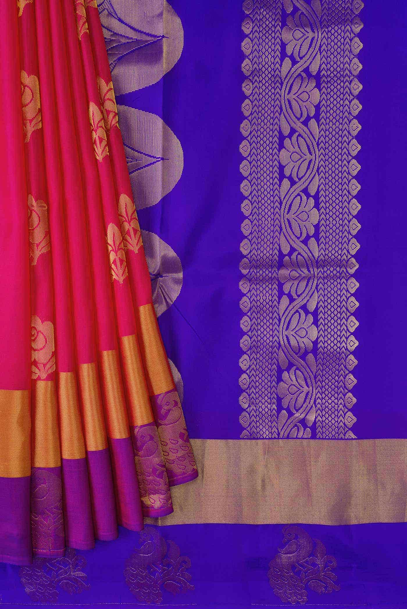 Dark Pink Soft Silk Saree