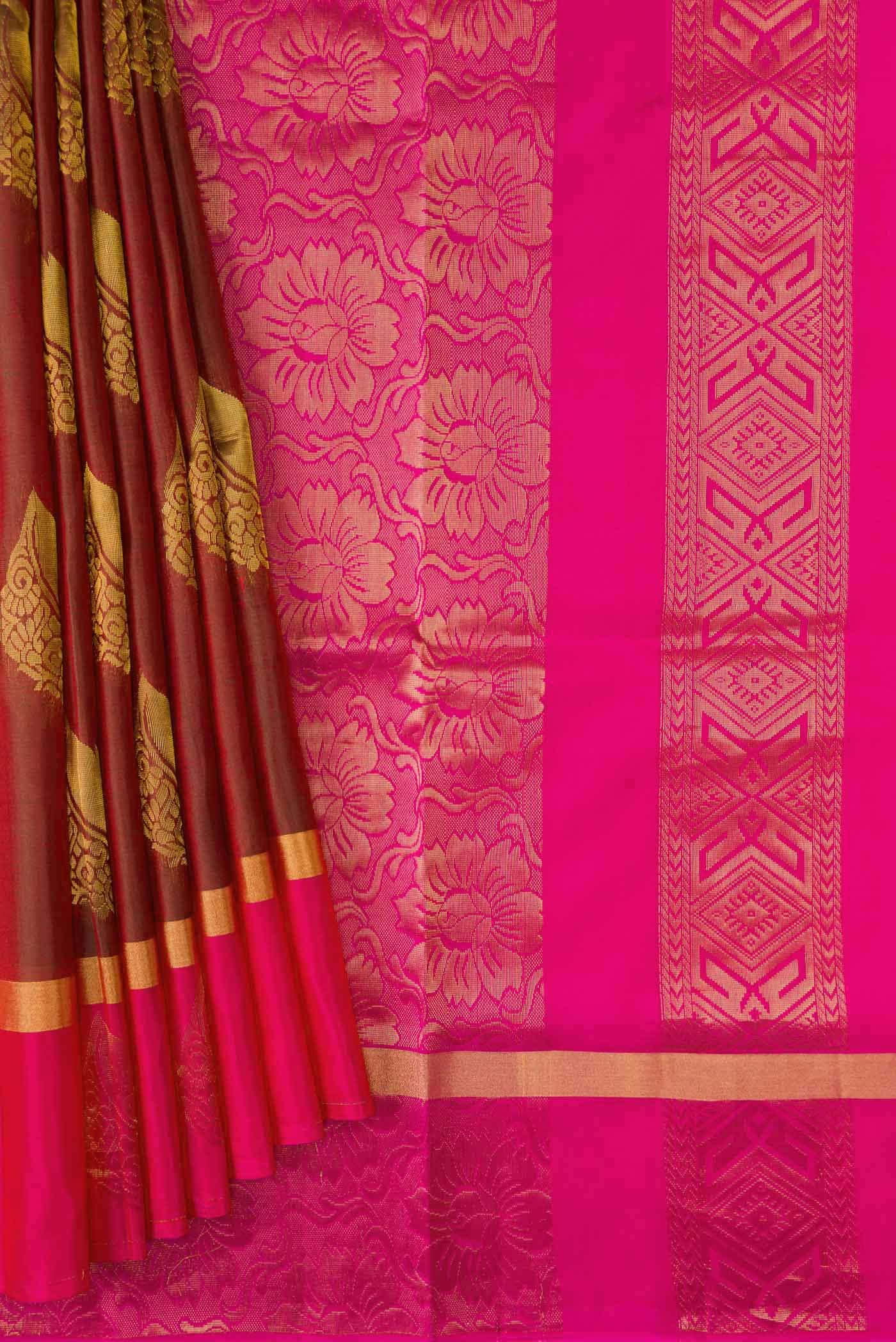 Mehandi Green Dual Tone Soft Silk Saree