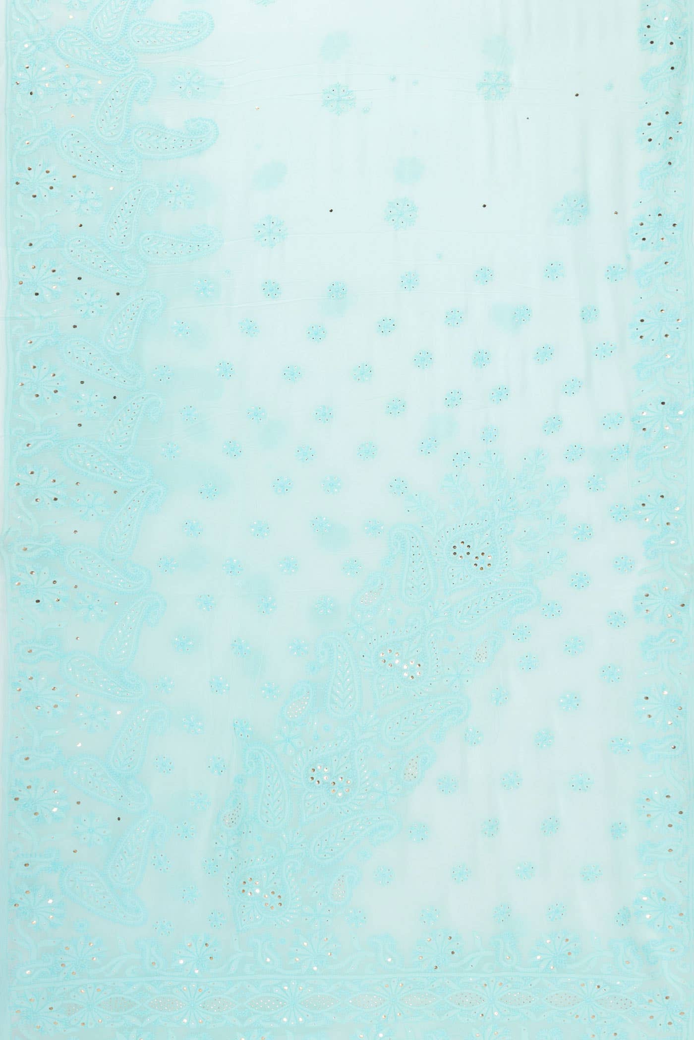 Sky Blue Mysore Georgette Saree