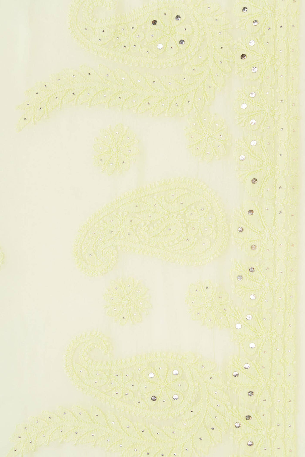 Lemon Yellow Mysore Georgette Saree