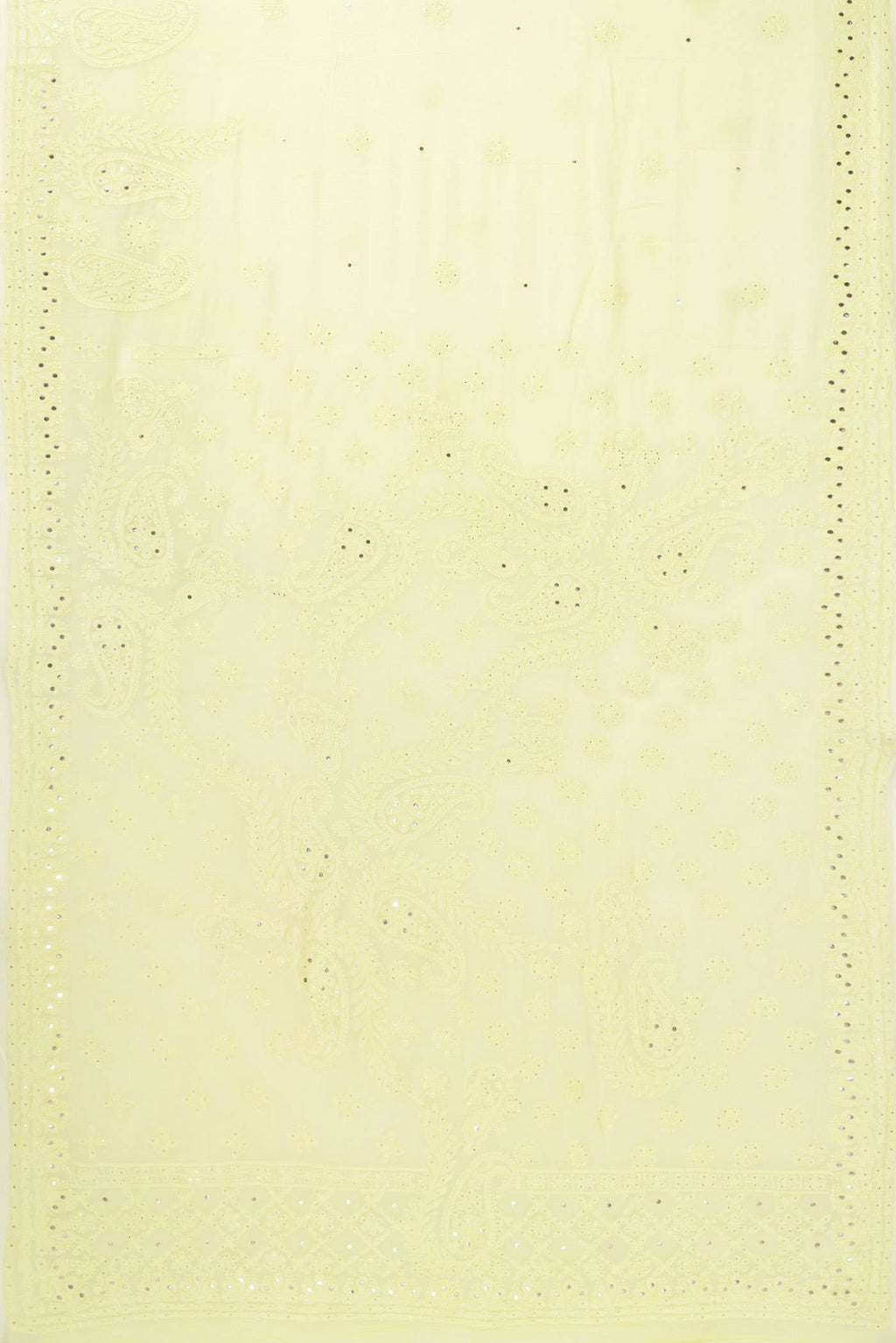 Lemon Yellow Mysore Georgette Saree