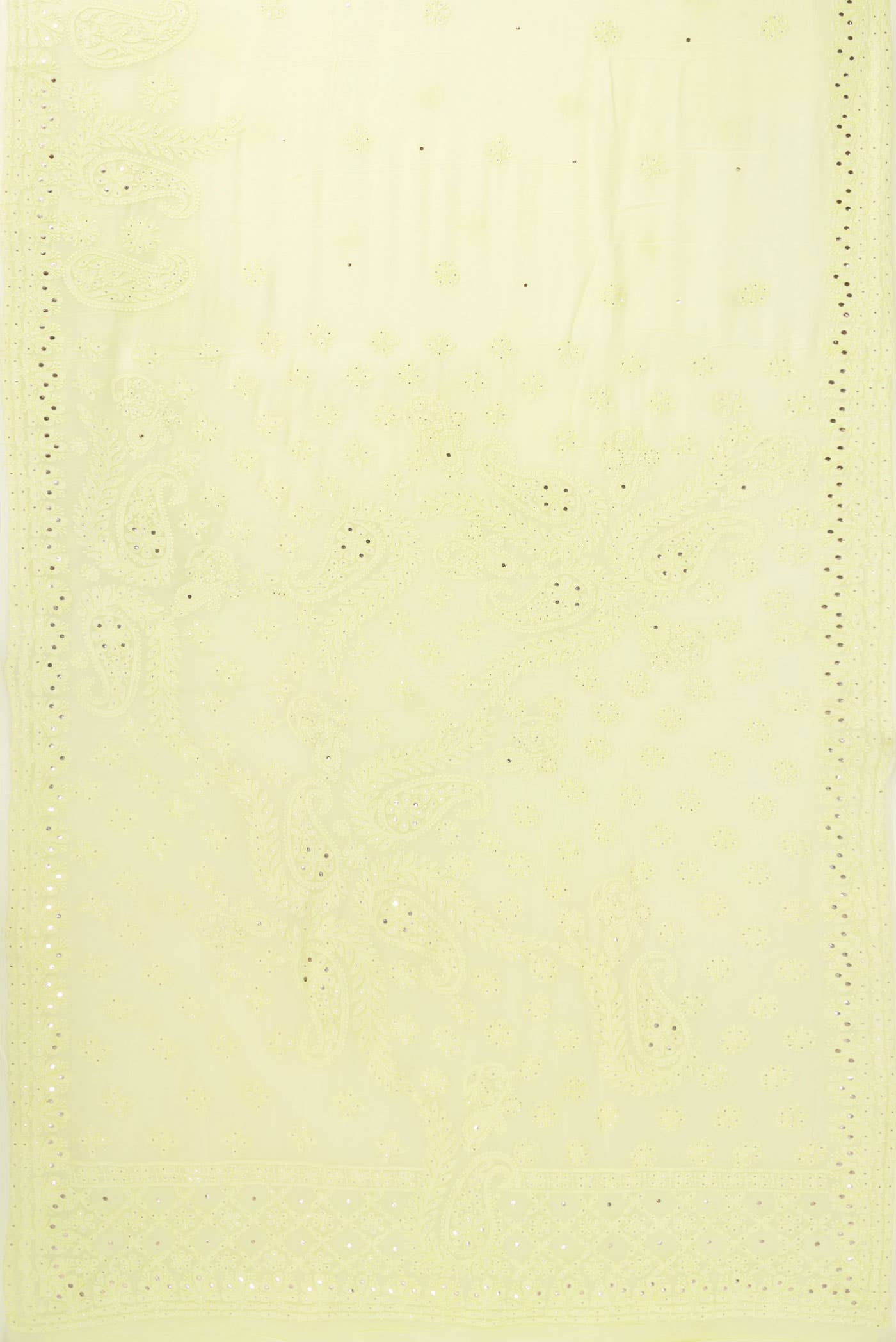 Lemon Yellow Mysore Georgette Saree
