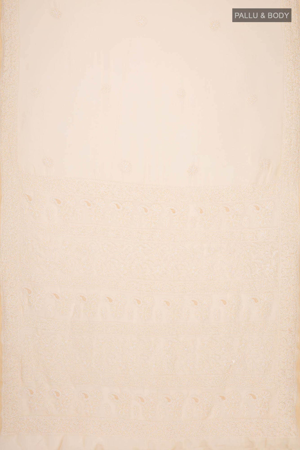 Sandal Chikankari Georgette Saree