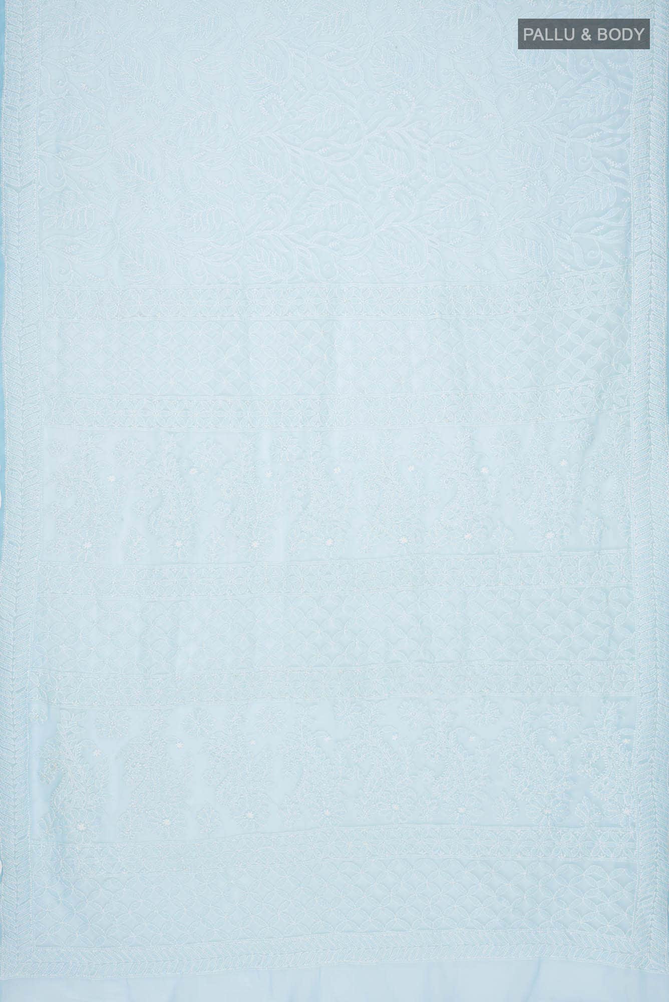 Blue Georgette Saree