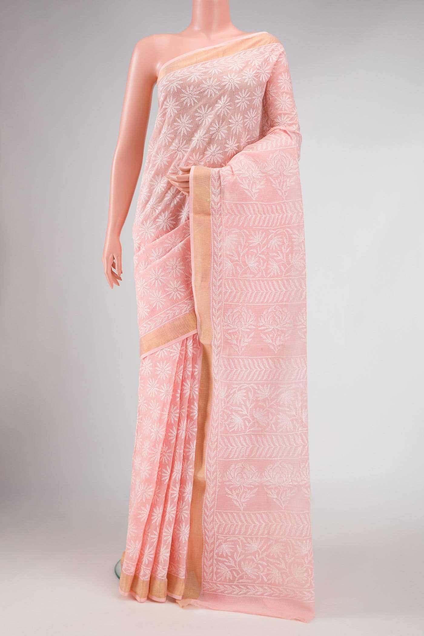 Pink Dual Tone Kota Silk Saree