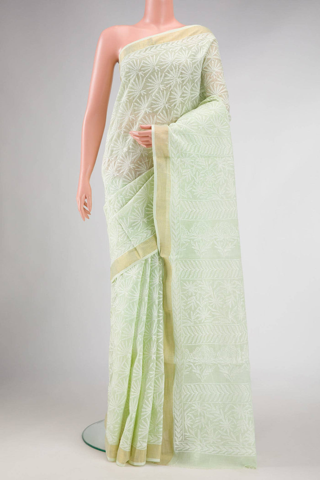 Light Green Dual Tone Kota Silk Saree