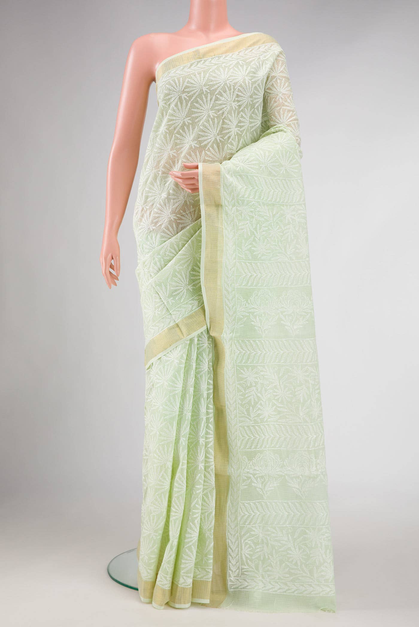 Light Green Dual Tone Kota Silk Saree