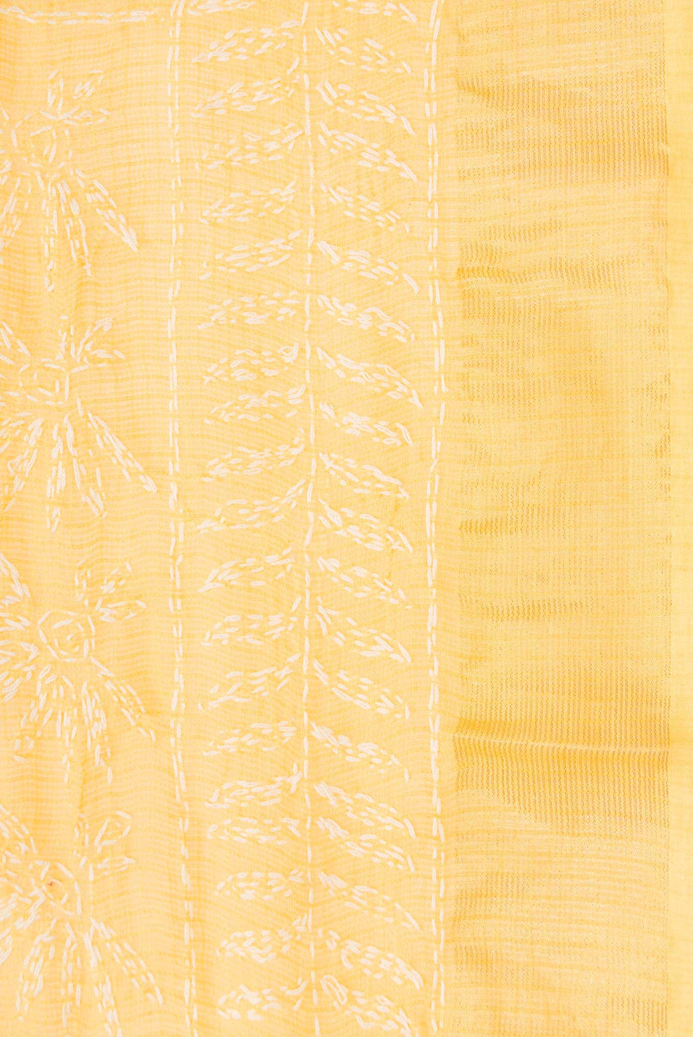 Yellow Dual Tone Kota Silk Saree