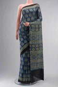 Blue Kalamkari Cotton Saree