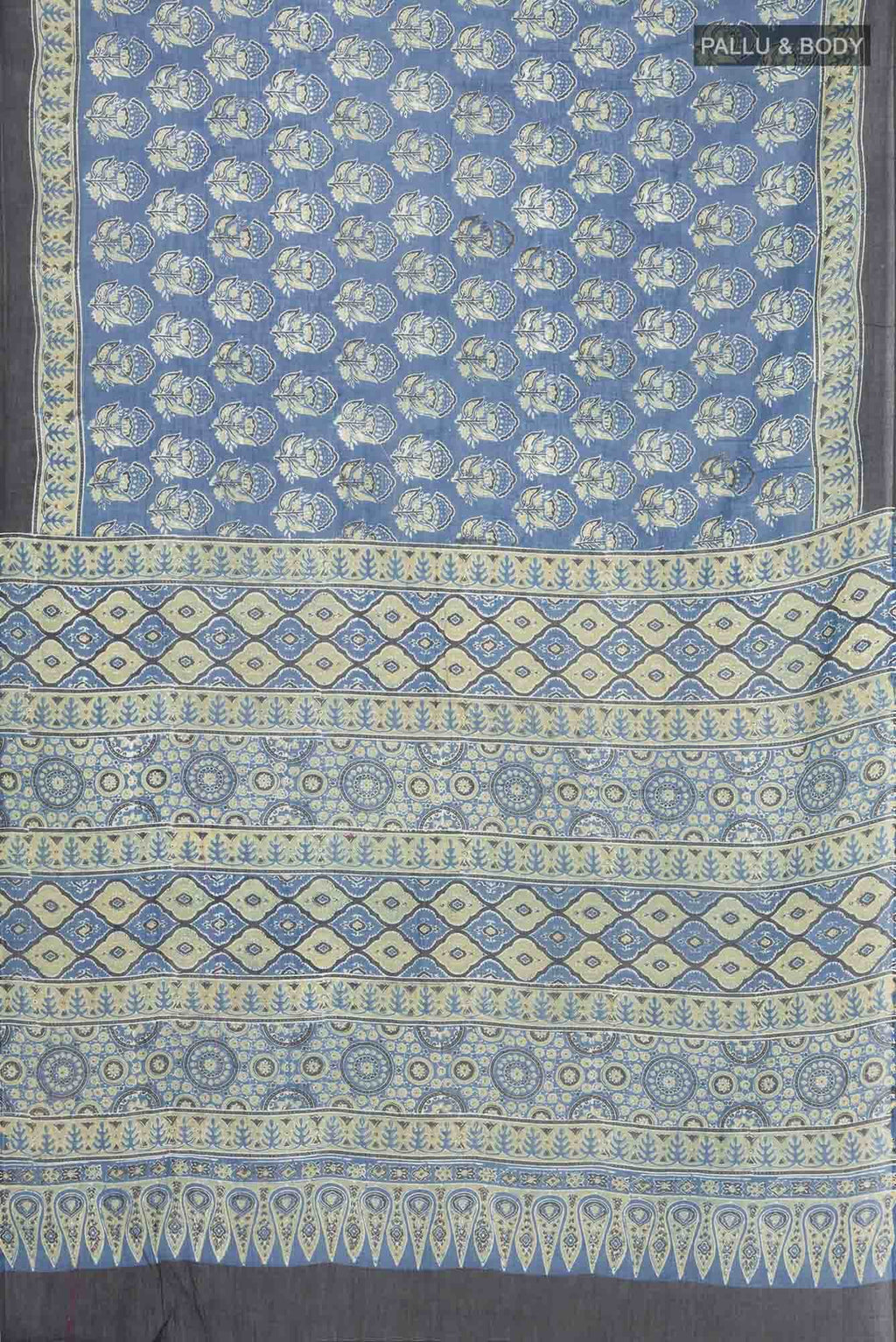 Blue Kalamkari Cotton Saree